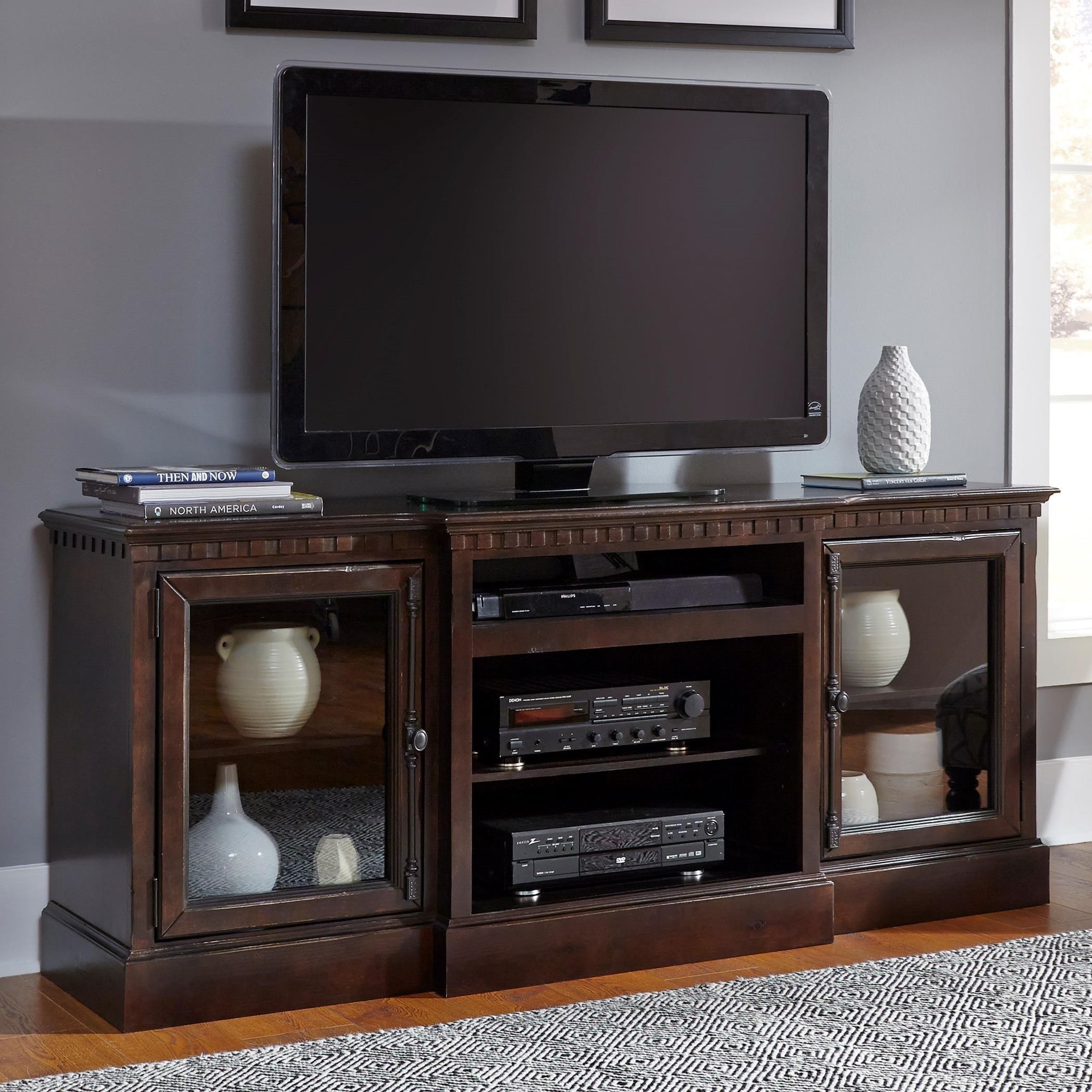 Progressive Furniture Andover Court 74" Console with Breakfront Design